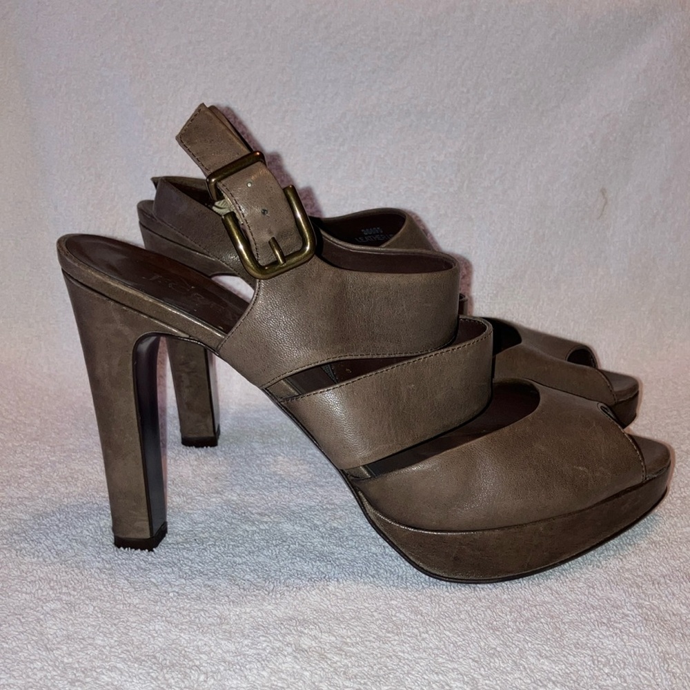 J. Crew leather Collins heels